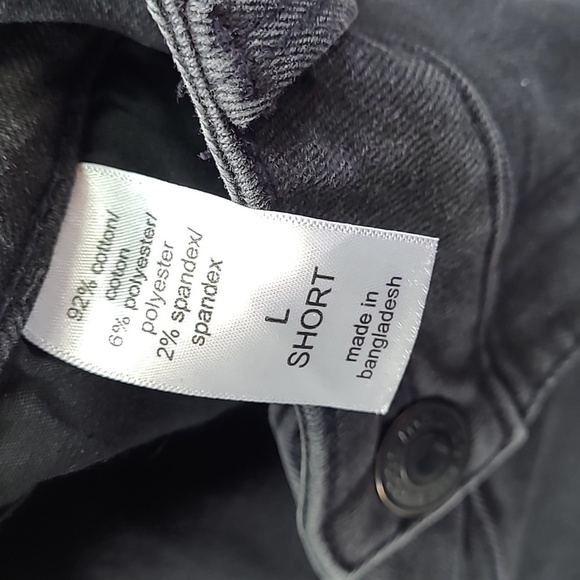 Maurices SZ Large Short Jeans Jeggings Black Distressed Denim High Rise Goth - Picture 10 of 13